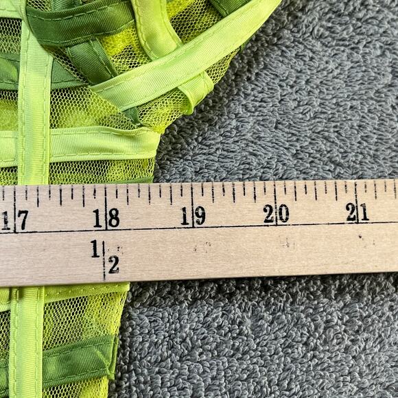 T&W Designs Blazer Jacket Womens M‎ Green Semi Sheer Floral Applique Art To Wear - Picture 9 of 9